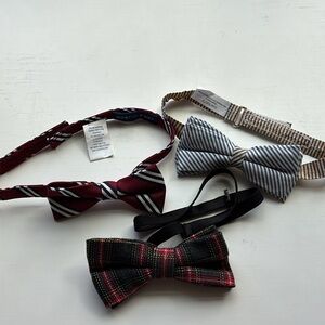 Janie and Jack Kids Bow Tie Set - Red, Black, Gray, and Brown